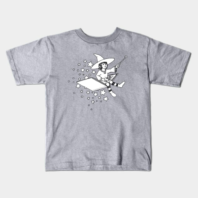 Book Wizard Kids T-Shirt by MarinaIllustration